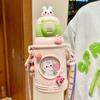 500ml Cute Children's Thermos Straw Cup 316 Large Capacity Primary School Student Thermos Cute Feng Shui Cup