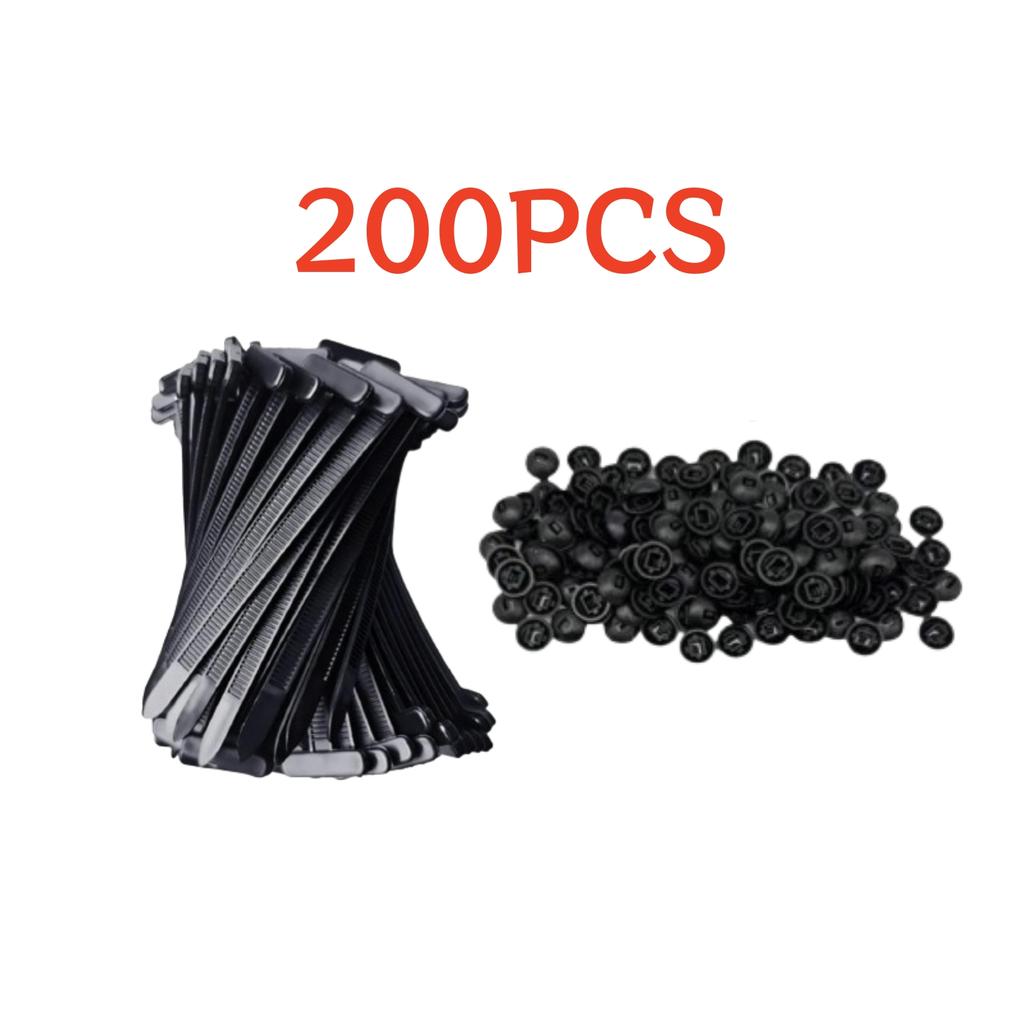 11-111Pcs Nylon Universal Cable Tie Buckle Heavy Duty Self-Locking Zip Ties Holder Fasteners Car Body UV Resistant Zipties