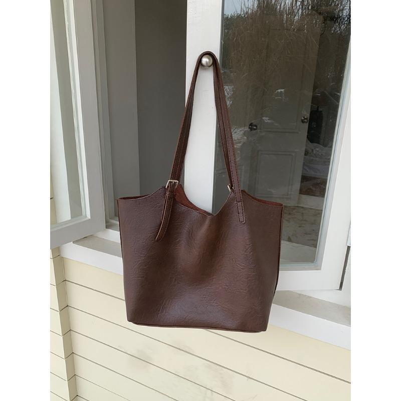 

Retro Big Capacity Bag used for Women s Bag New Trendy Korean Version of Versatile Tote Bag Fashionable One-shoulder Work Commuting Bag