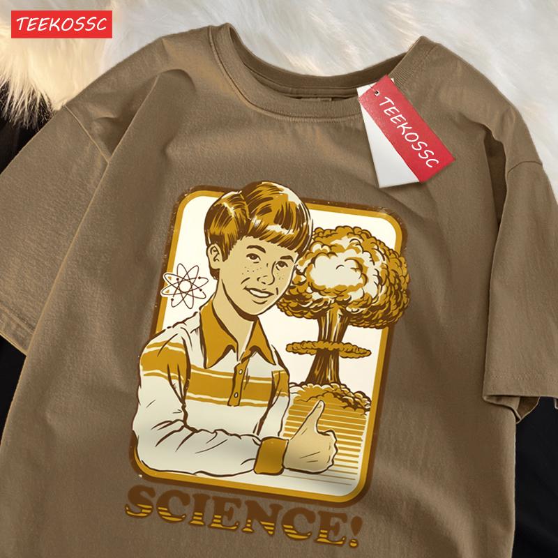 Science Variant Explosion Laboratory T-Shirts Men Harajuku Breathable Tshirts Oversized Loose Tshirts Fashion Cotton Tee Clothes
