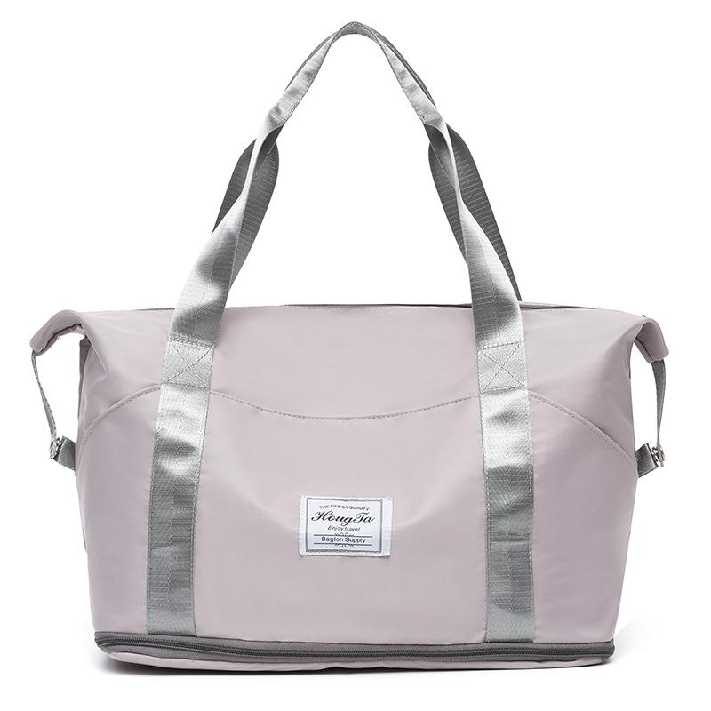 

Business Travel Bag, Women s Short Distance Luggage Bag, Hand-held Large Capacity Storage Bag, Foldable Lightweight Travel Bag світло-сірого кольору