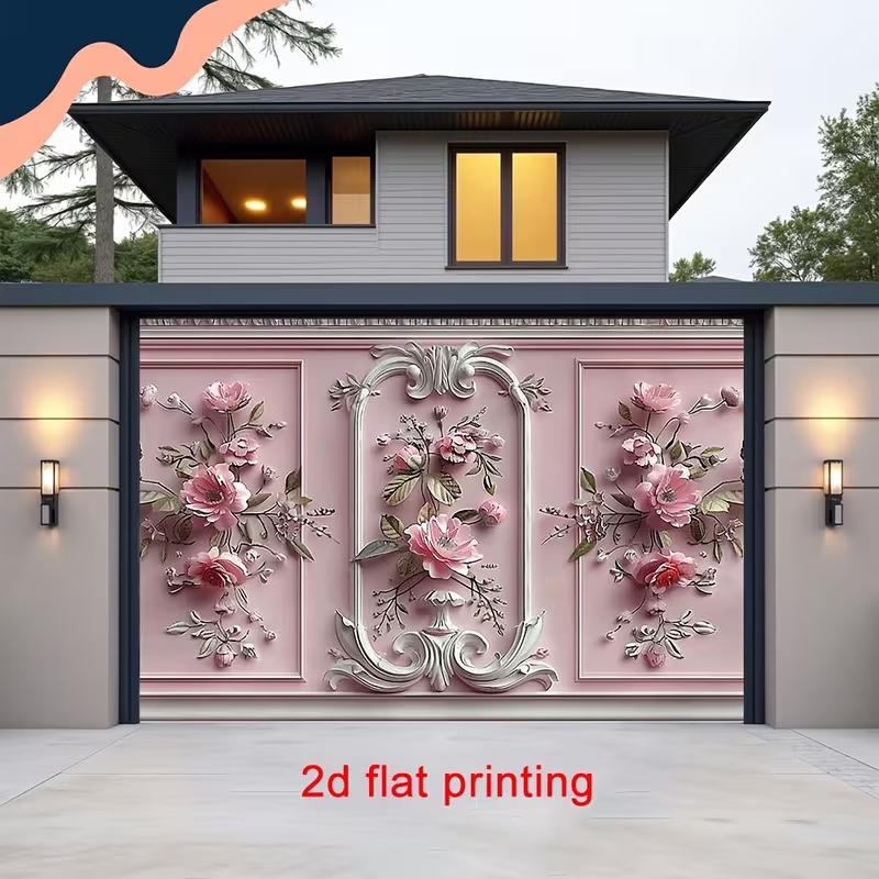 

2D Vintage Pink Flower Relief Background for Party & Events 47.2x31.5inch/120*80cm