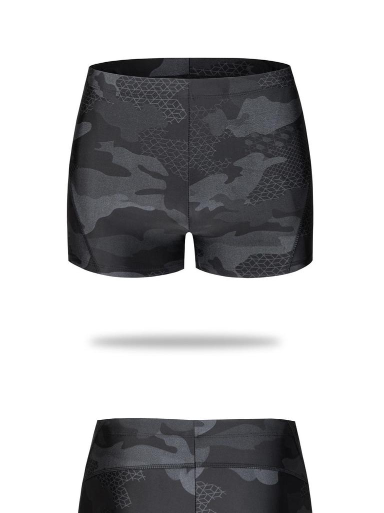 Men's Quick-Drying Camouflage Swim Trunks and Cap, Soft and Comfortable, Plus Size Available