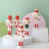 5PCS Painted Christmas Nutcracker Vintage Handcraft Figurine Soldier Doll  Office Decor