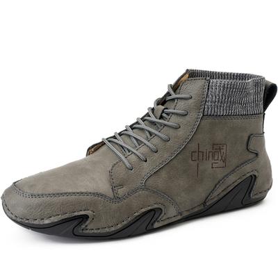 38-48 Men's Boots Soft and Comfortable British Fashion Casual Men's Handmade Stitching To Help Casual Boots