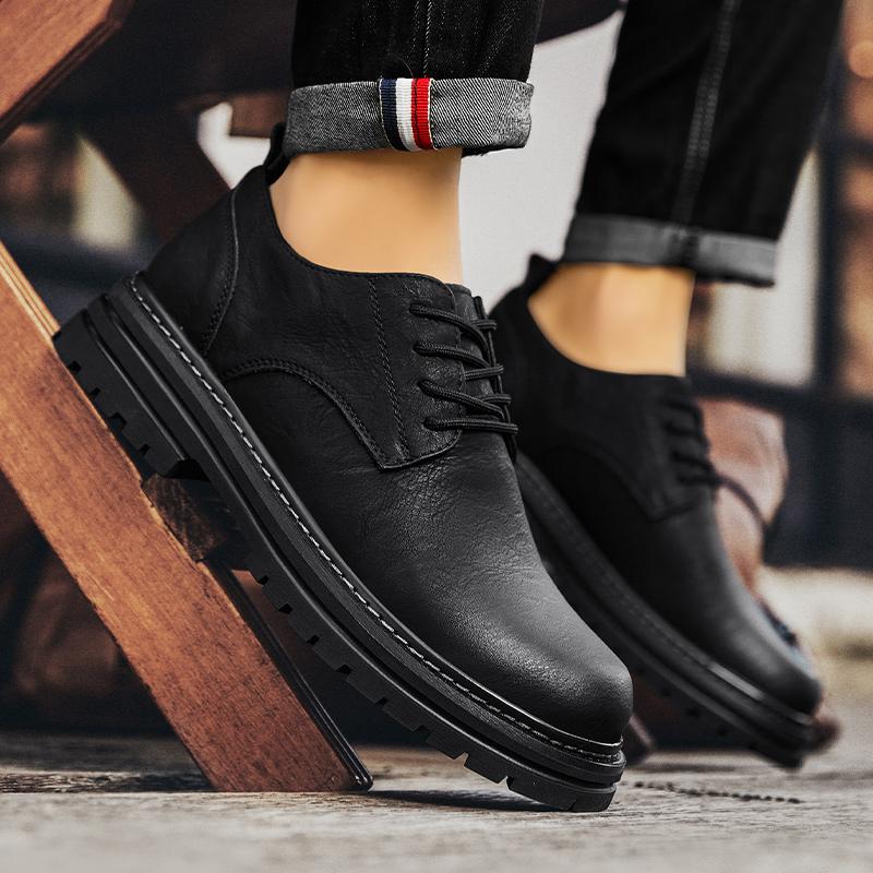 Mode Britischer Mann Schwarz Büro Business Kleid Leder Ballerinas Mann Spaltleder Hochzeitsschuhe 2024 Mann Rindsleder Schuhe Gummisohle