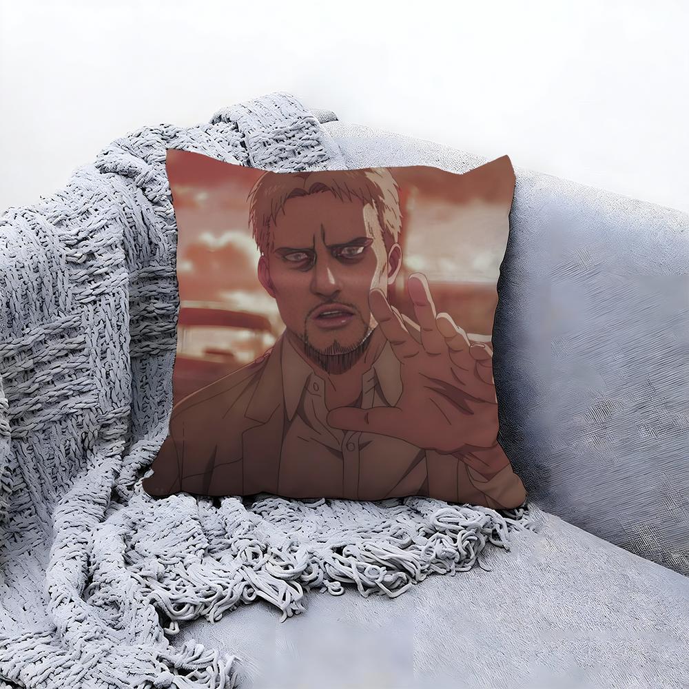 

Anime R-Reiner Braun Cushion Cover Premium Comfort Reversible Pillow Cove -Two in One Design for Any Room & Car Interior 30cmx30cm