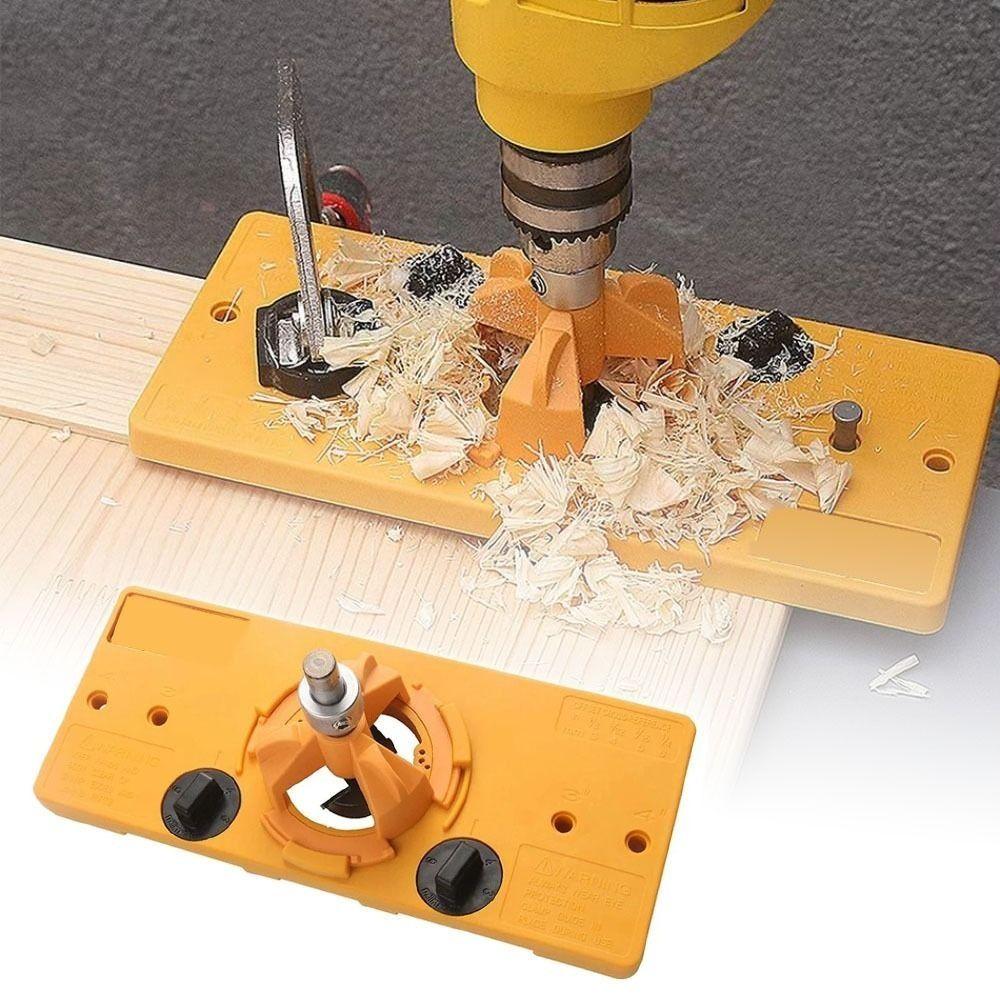 Drilling Hinge Hole Tool Kit Positioning Hinge Jig Durable Boring Guide  Woodworking