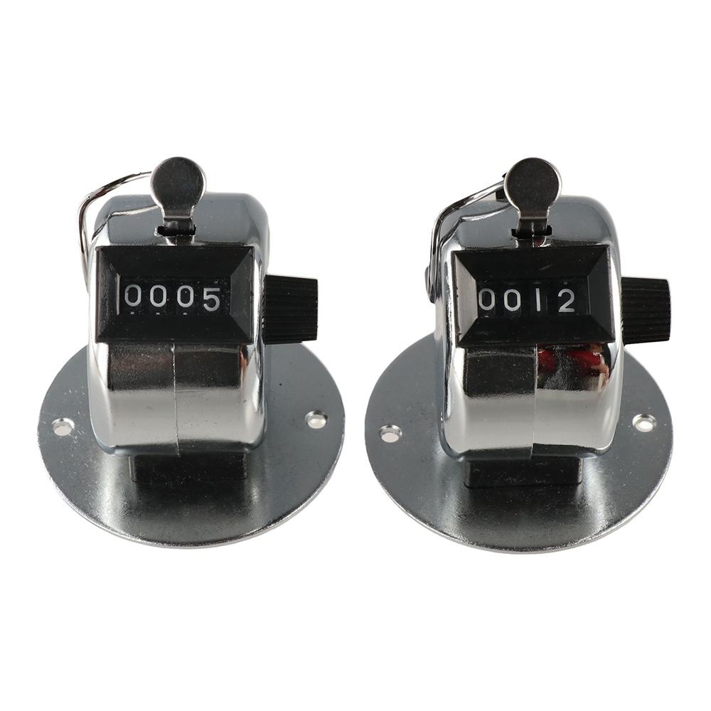 Zesílený kovový ruční počítadlo kol s klikáním 4místné mechanické počítadlo čísel Sporty