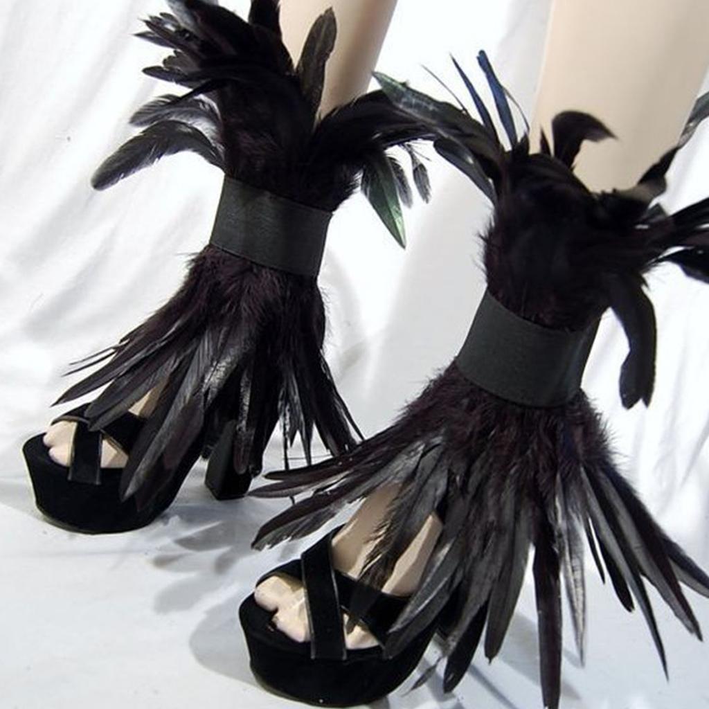 Adjustable Feather Ankle Cuff for Halloween Costume Parties Stage Performances Cosplay Event and Themed Celebrations