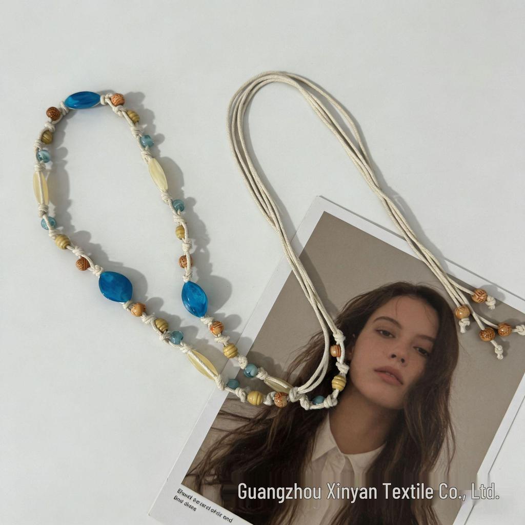 Retro Bohemian Hand-woven Agate Beaded Waist Chain for Women - Elegant Skirt Accessory