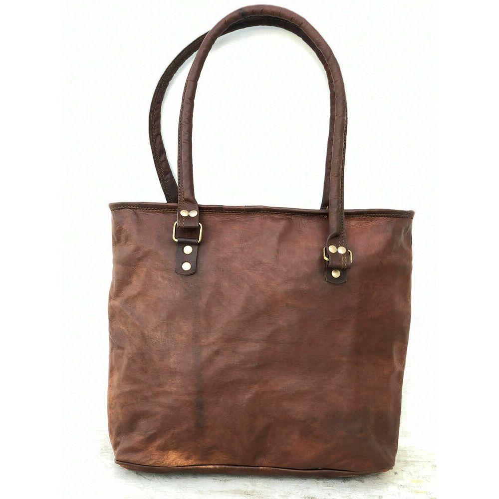 Bolso de mano, bolso de mano, bolso de hombro de viajero de cuero genuino, bolso de mano vintage para mujer