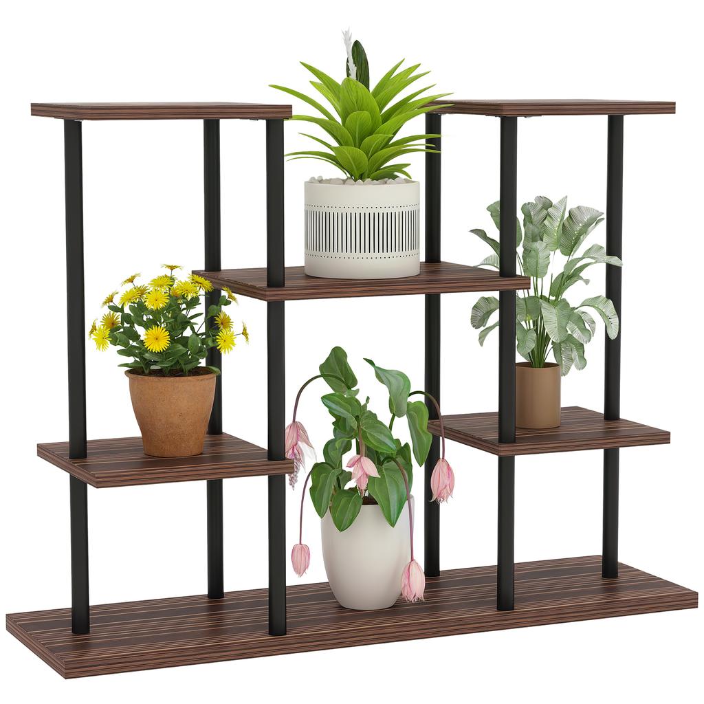 Four-Tier Wooden Shelf Plant Stand
