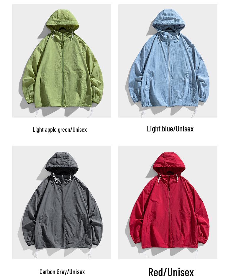 Men's Ice Silk Quick-Dry Sun Protection Jacket - Lightweight Outdoor Sports and Couple's Outfit Option.