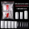 500-Piece French Nail Tips: Half & Full Cover, Natural & Transparent Fake Nails