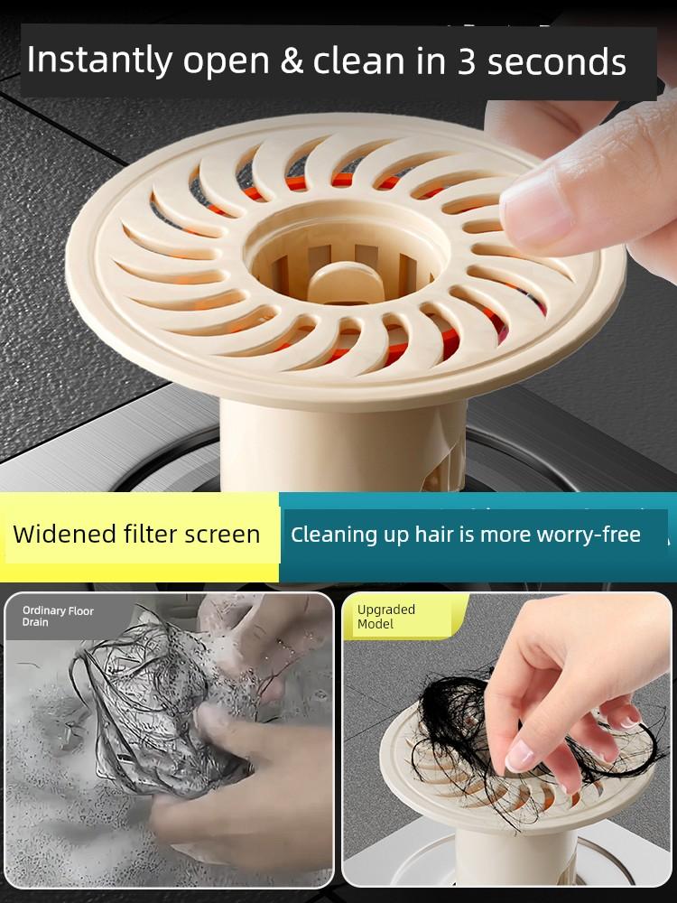 Floor Drain Deodorizer, Anti-Odor Device for Sewer, Silicone Mat, Small Insect Cover, Universal Anti-Odor for Bathroom, Old-Style