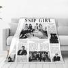 Couverture en Flanelle Série TV Gossip Girl New York Journal Couvertures Jetées Drôles pour la Maison 150*125cm Peluche Mince Couette Douce