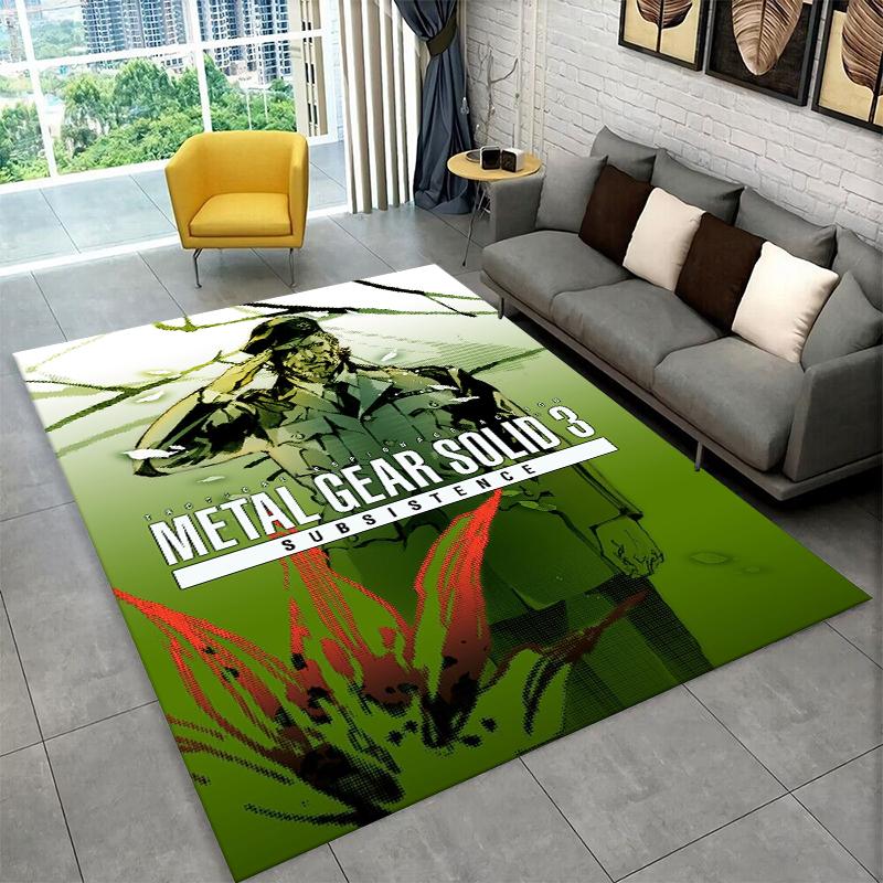 Game Metal Gear Solid Cartoon Non-Slip Area Rug for Living Room,Bedroom,Playroom,Soft Carpet Floor Mat Home Decor Rug Kids Room