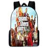 Grand Theft Auto Grand Theft Auto Peripheral Animation Backpack Men's and Women's School Bags
