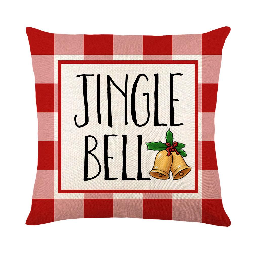Christmas Gift Pillowcase Linen Digital Print Christmas Snowman Pillowcase Sofa Decorative Back Pillowcase