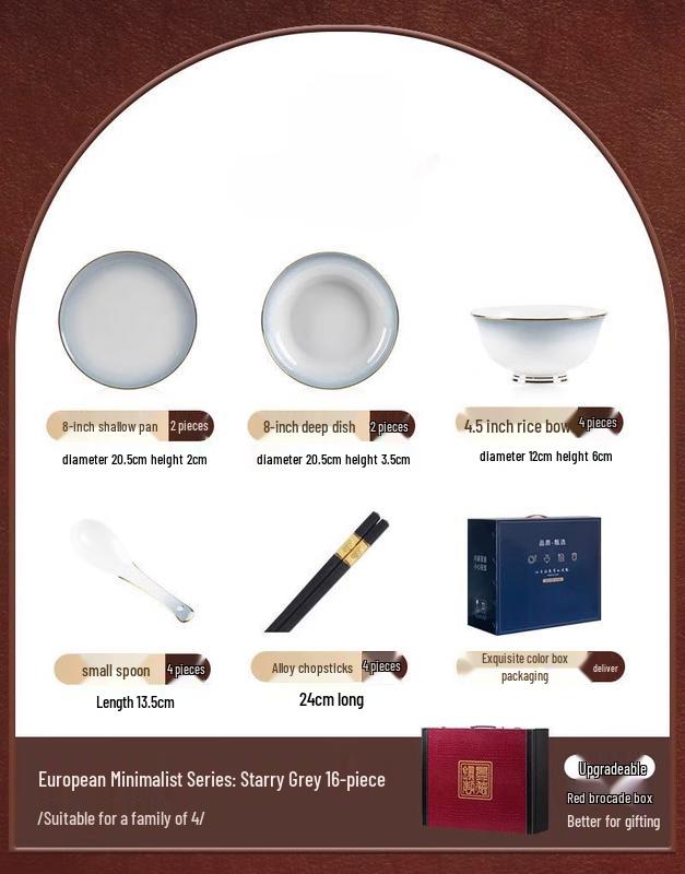 Mod Lank Jingdezhen Ceramic Dinnerware Set