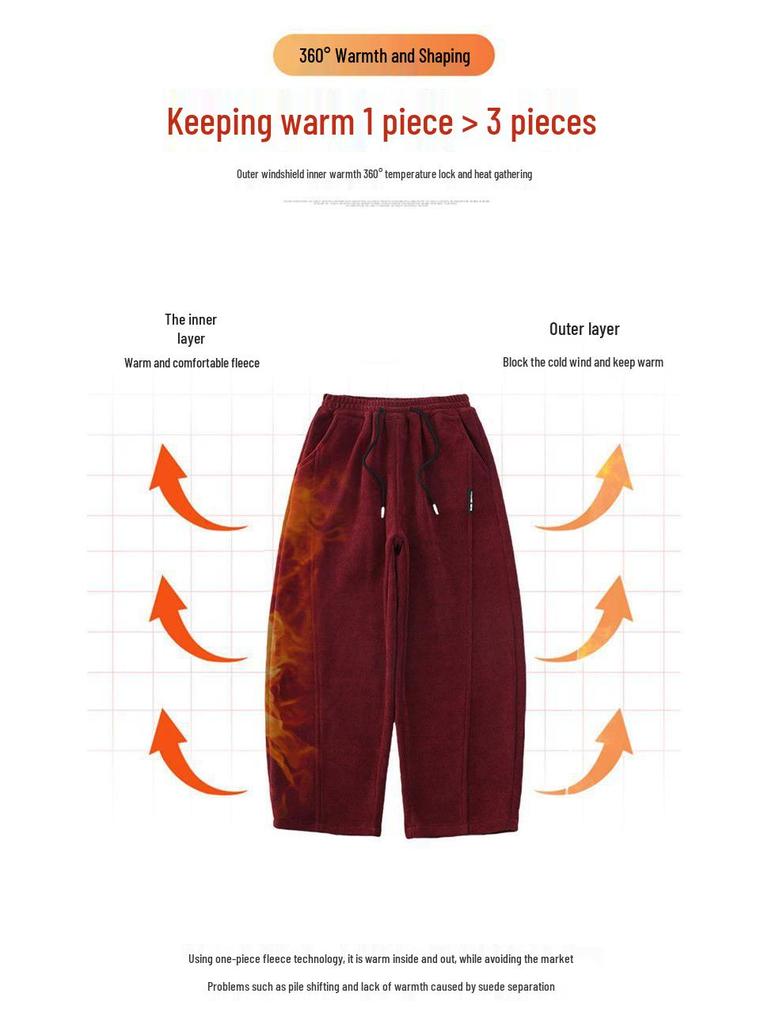 Girls' Plush Corduroy Pants - Autumn Winter 2025 - Thick, Loose, Casual Stylish Children's Wear