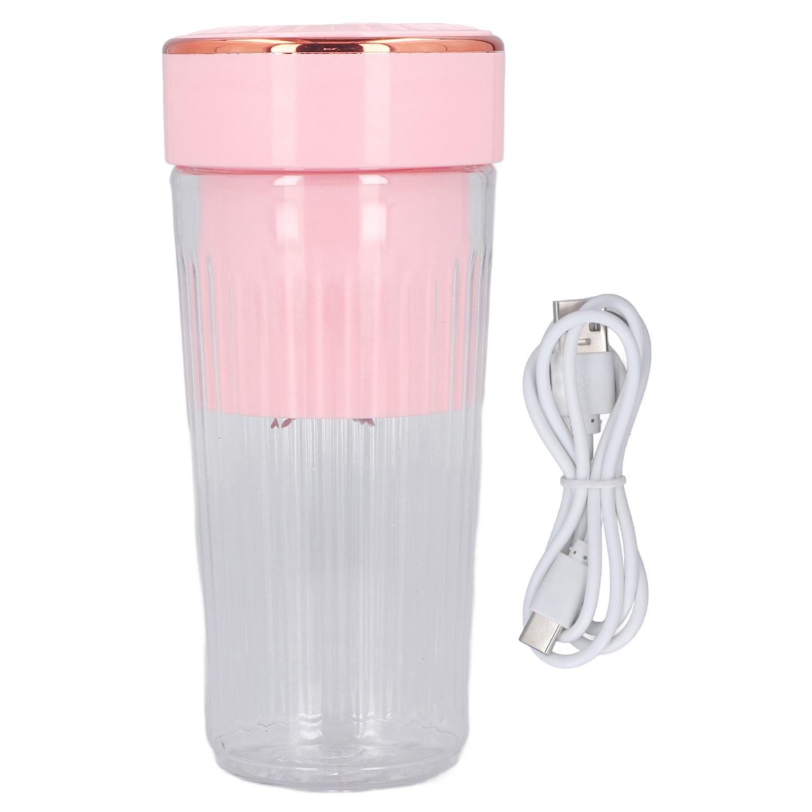 

Electric Fruit Mixer Multi Functional Portable Cordless Mini 6 Blades Juicer Cup Blender Pink