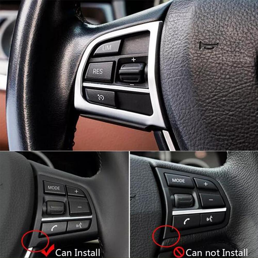 Car Interior Steering Wheel Button Cover Trims For BMW 5 Series F10 F11 2011-17