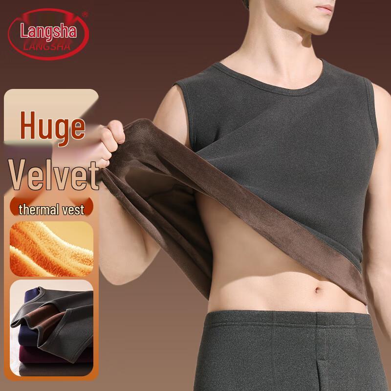 

Langsha Men s Thermal Fleece Undershirt XL