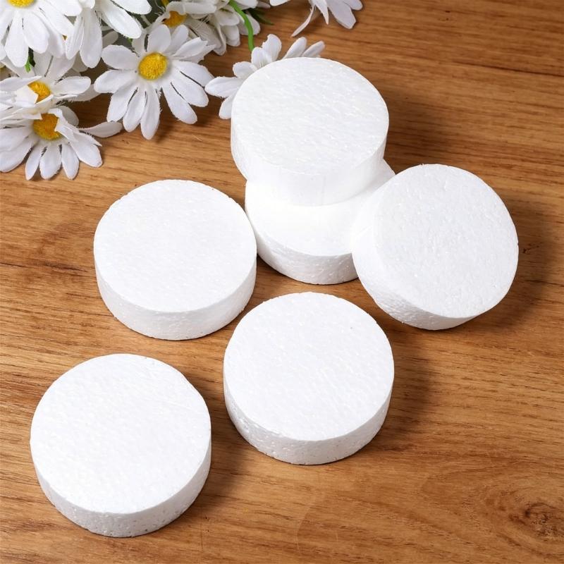 12Pcs 3Inch Round Foam Sheets White Polystyrene Disks For Children Adult Painting Cutting And School Art Craft Project