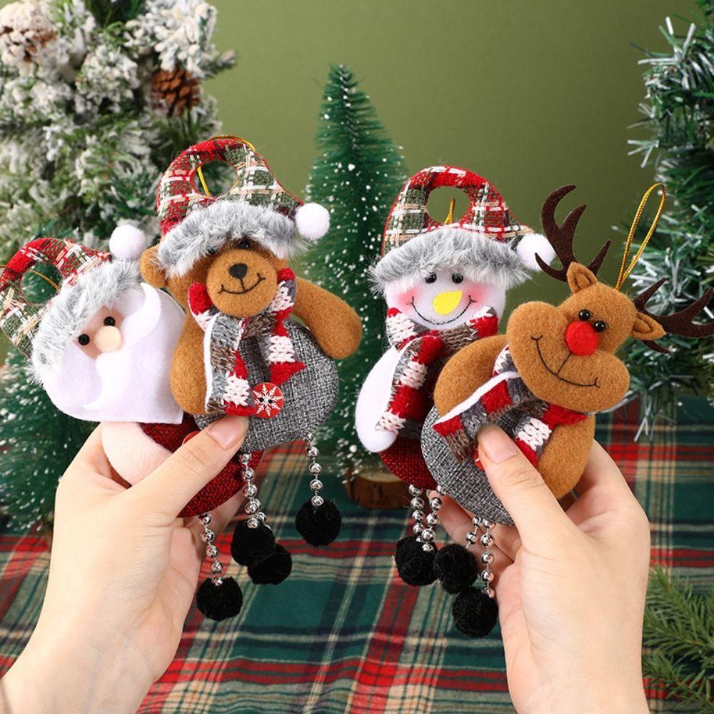 Cloth Snowman Tree Pendant Elk Christmas Decoration Creative Merry Christmas Ornament  Xmas Gift