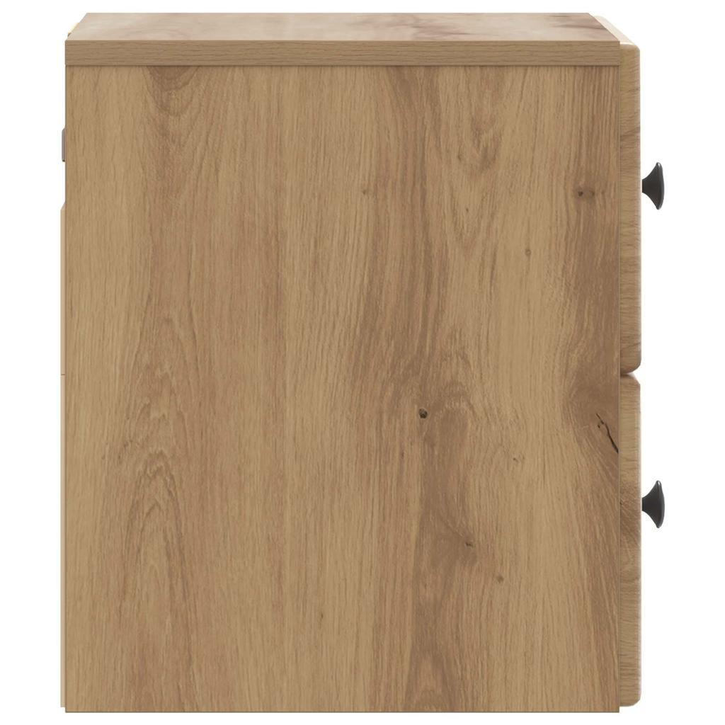 Wall Mounted Nightstand 2 Pcs Artisan Oak 34.5 X 33 X 40 Cm