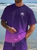 Hawaii Strandmuster 3D Gedrucktes T-Shirt Sommer Outdoor Lässig Täglich Kurzarm Oberteil Herren Mode Trend Personalisiert Rundhals Kleidung