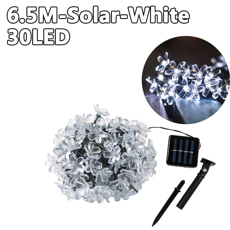 10M/7M Solar String Christmas Lights Outdoor 100/50/20LED 8Mode Waterproof Flower Garden Blossom Lighting Party Home Decoration