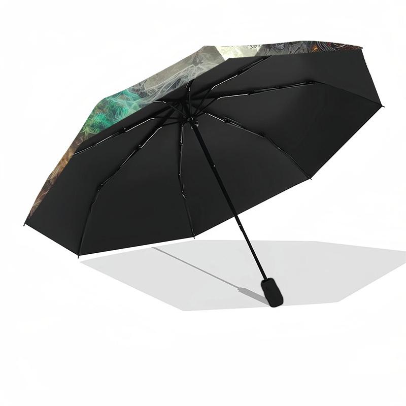 1pc Gothic Reaper with Barbed Wire Halo Umbrella with Plastic Handle,Suitable for All Seasons Home Travel Outdoor UmbrellaDD1369