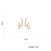 Fashion Exquisite Rhinestone Decor Ear Cuff earring for Woman Arrival Christmas Gift stud Earrings Women Earrings