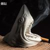 1pc Creative Ornament Shark Storage Box Trendy Office Ceramic Ashtray Home Decor