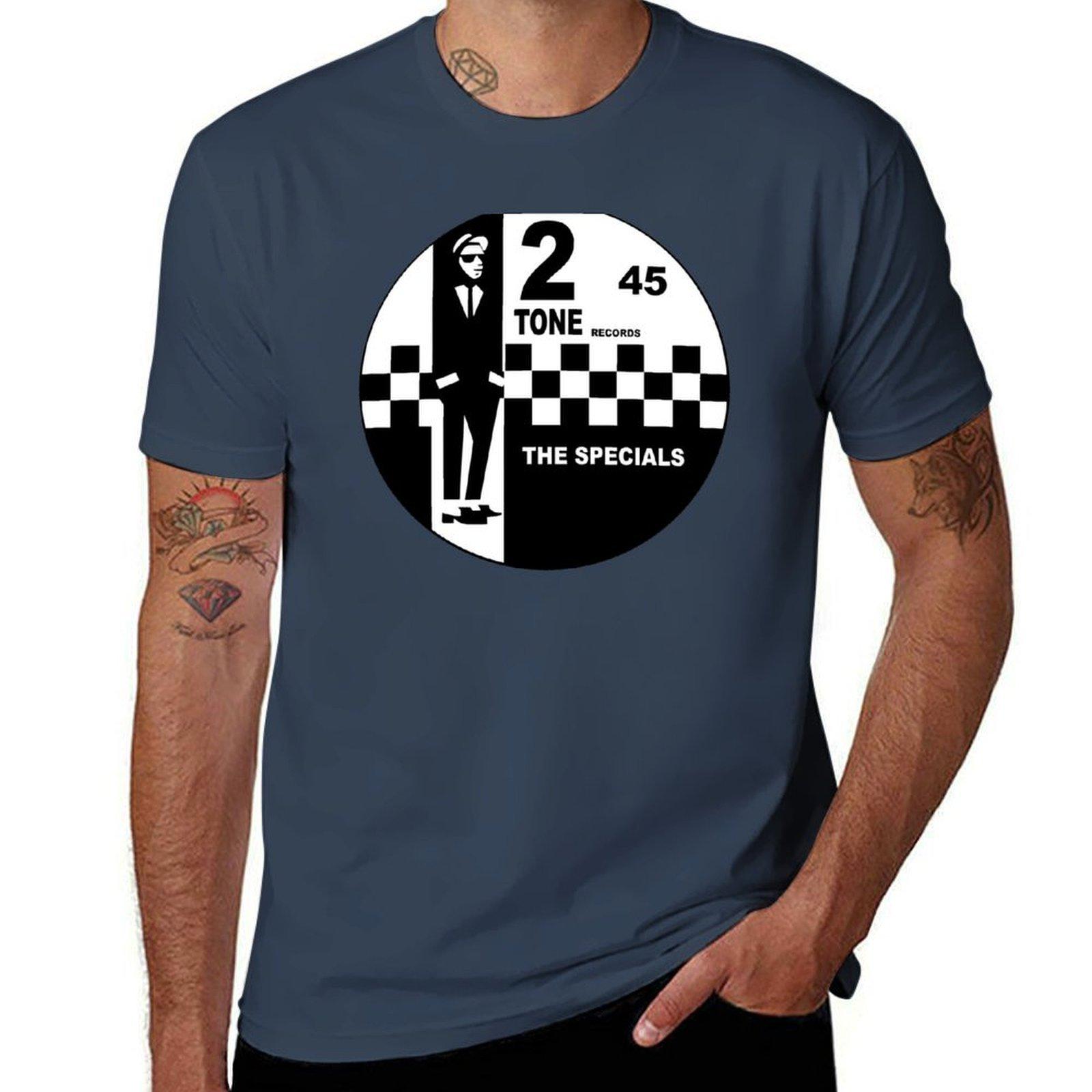 The Specials Black And White 45 Circle Records Tshirt Casual Daily Graphic Tee S