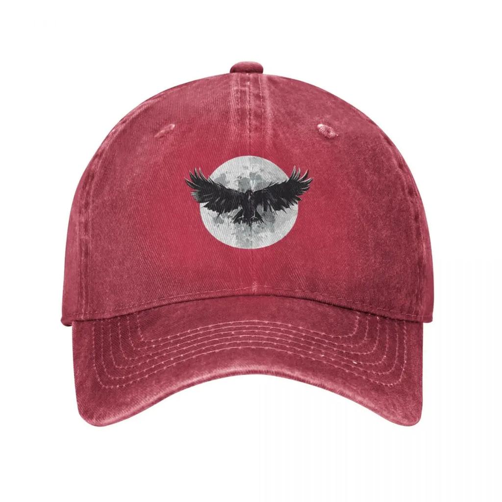 Raven Moon Baseball Cap Golf Hat Unisex For The Sun Kids Hat Foam Party Hat Unisexs Tennis Womens