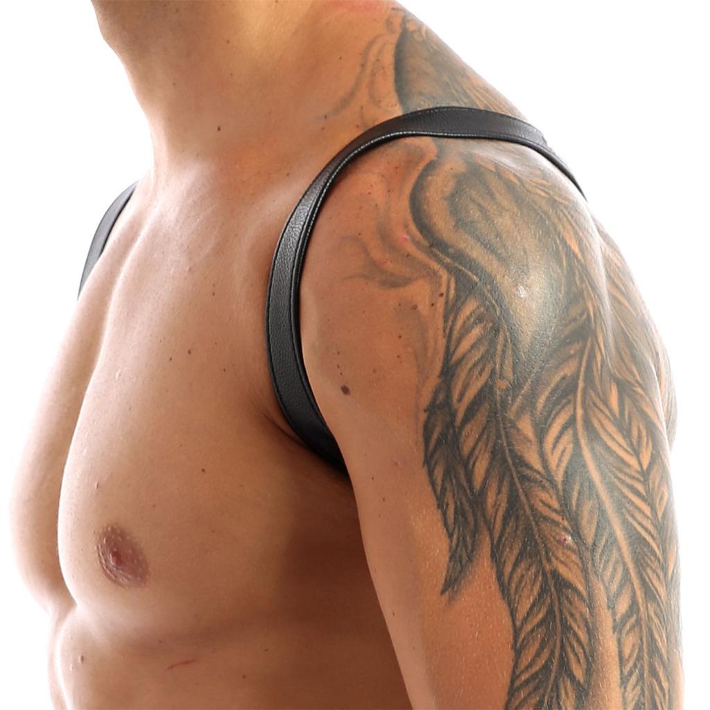 Men Sexy Lingerie Adjustable Leather Body Chest Harness Belt Punk Fancy Costume