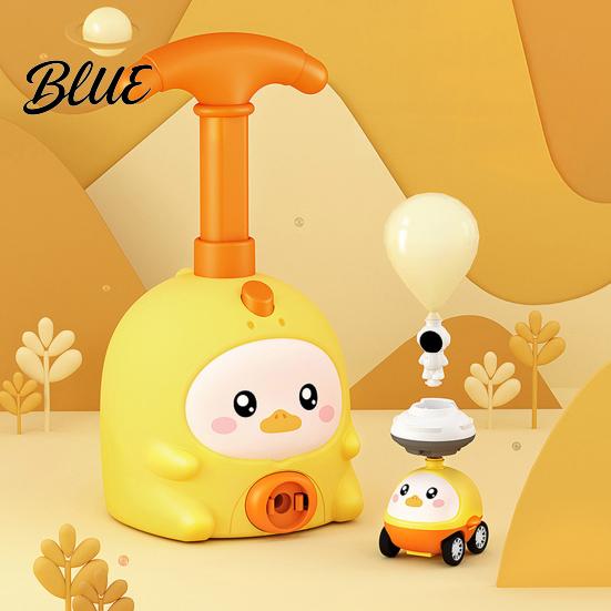 Balloon Car Toy Animal Air-Powered with Pump Cartoon Pig Duck Inflator Seal Launcher Educational Toddlers Boys Girls Vehicle