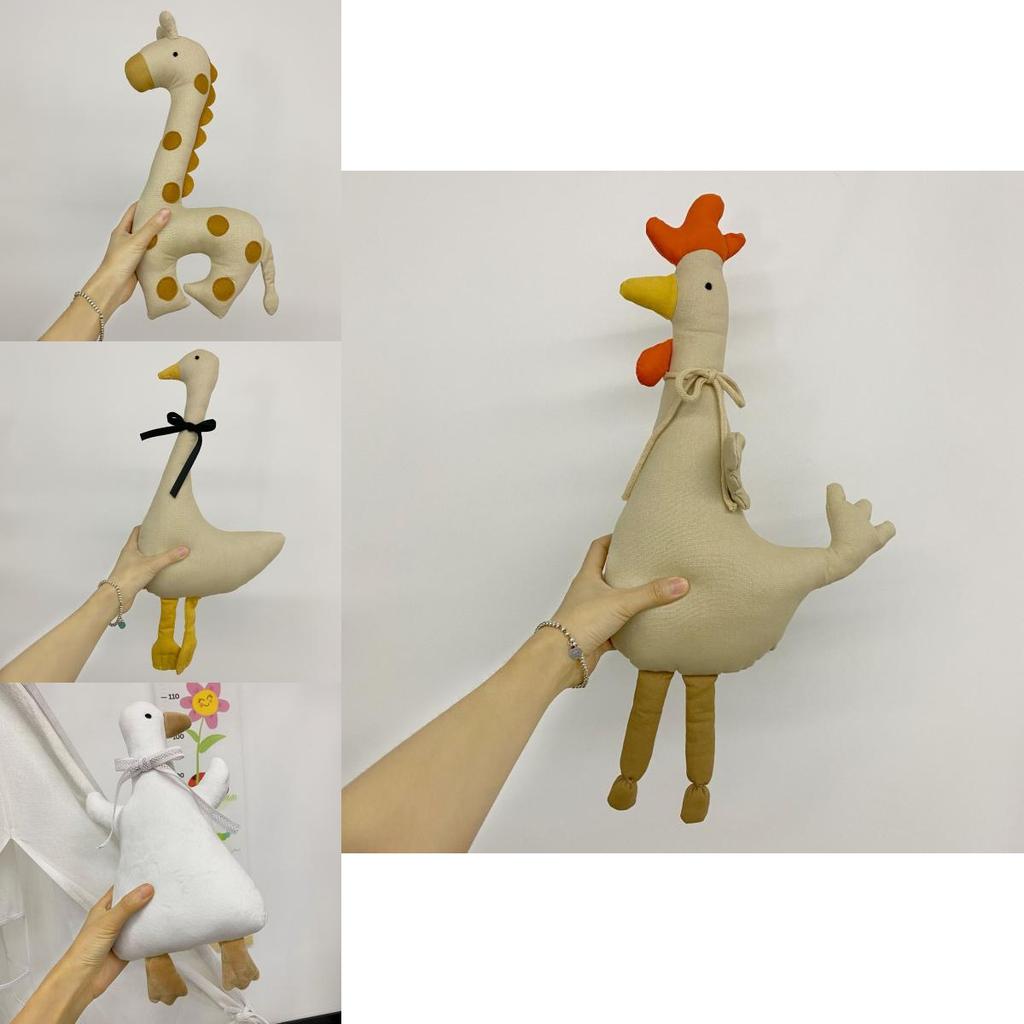 Süßer Cartoon-Gans Hahn Ente Hirsch Plüschtier Puppe Kissen Kinder Begleiter Spielzeug Für Baby Spielen Und Fotografie