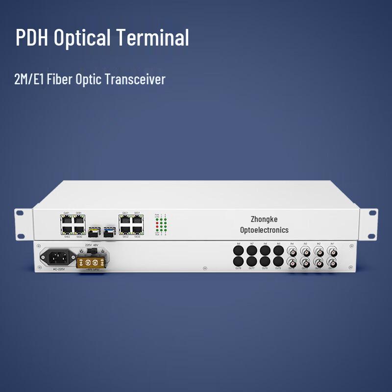 Zhongke Optoelectronics 4E1+4GE PDH Optical Transceiver