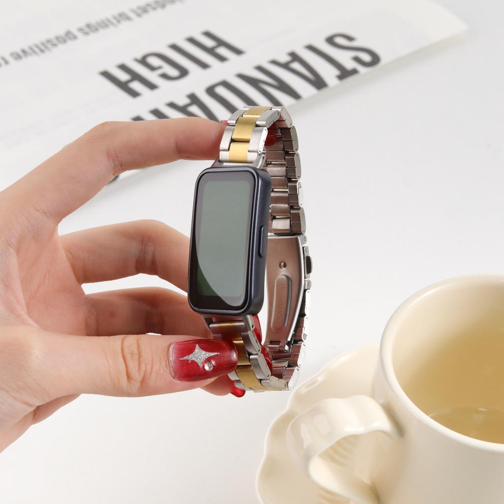 Metal Strap For Huawei Band 10 9 8 NFC Accessories Stainless Steel Replacement wrist bracelet correa Huawei Band 10 watch bands