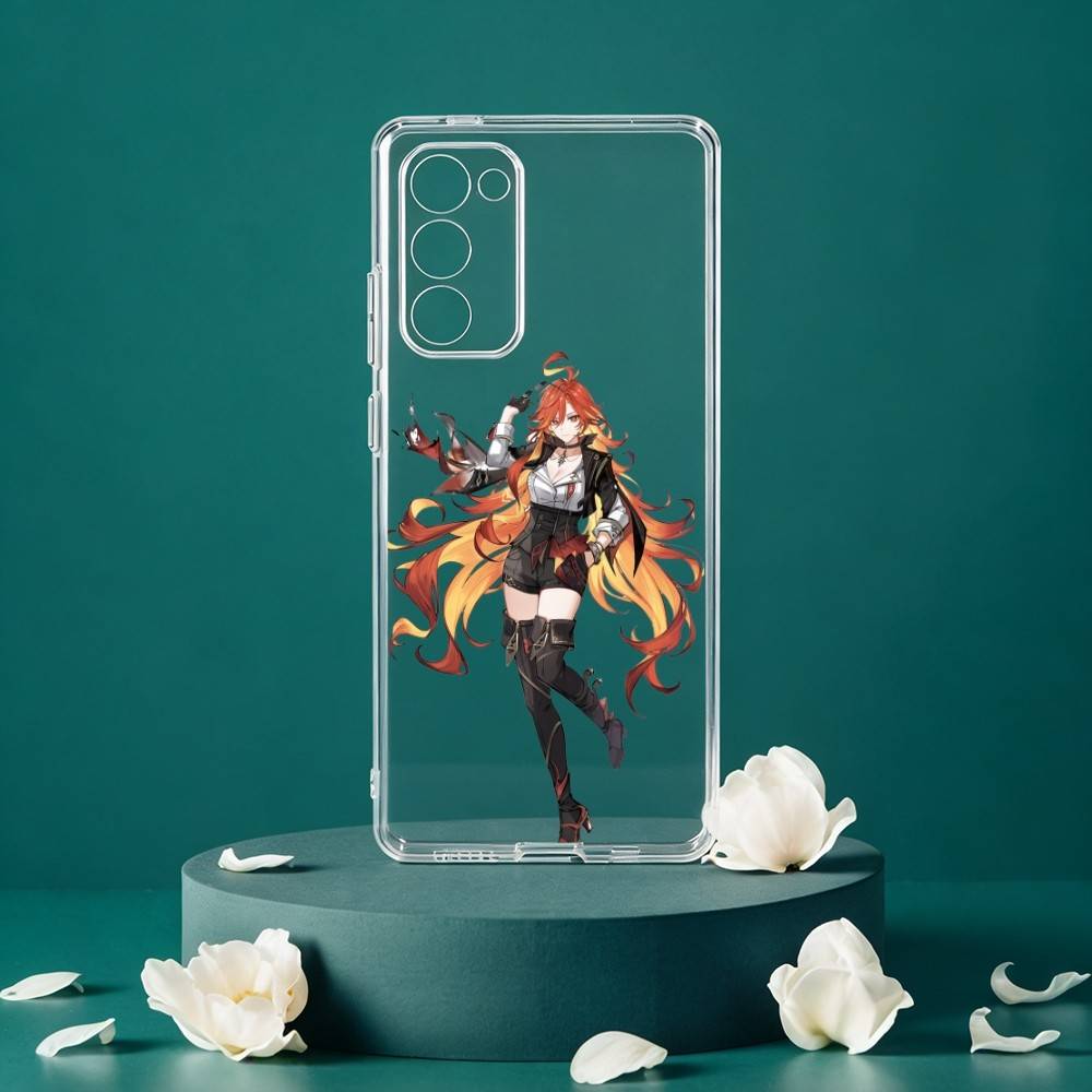 

G-Genshin M-Mavika Phone Case For Samsung Galaxy S24 S25 S23 S22 S21 Plus S24 S25 Transparent Cover Case Samsung S25Plus