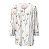 Ladies' Fashionable Casual Seven Quarter Sleeve Fashionable Printed Pullover Top
