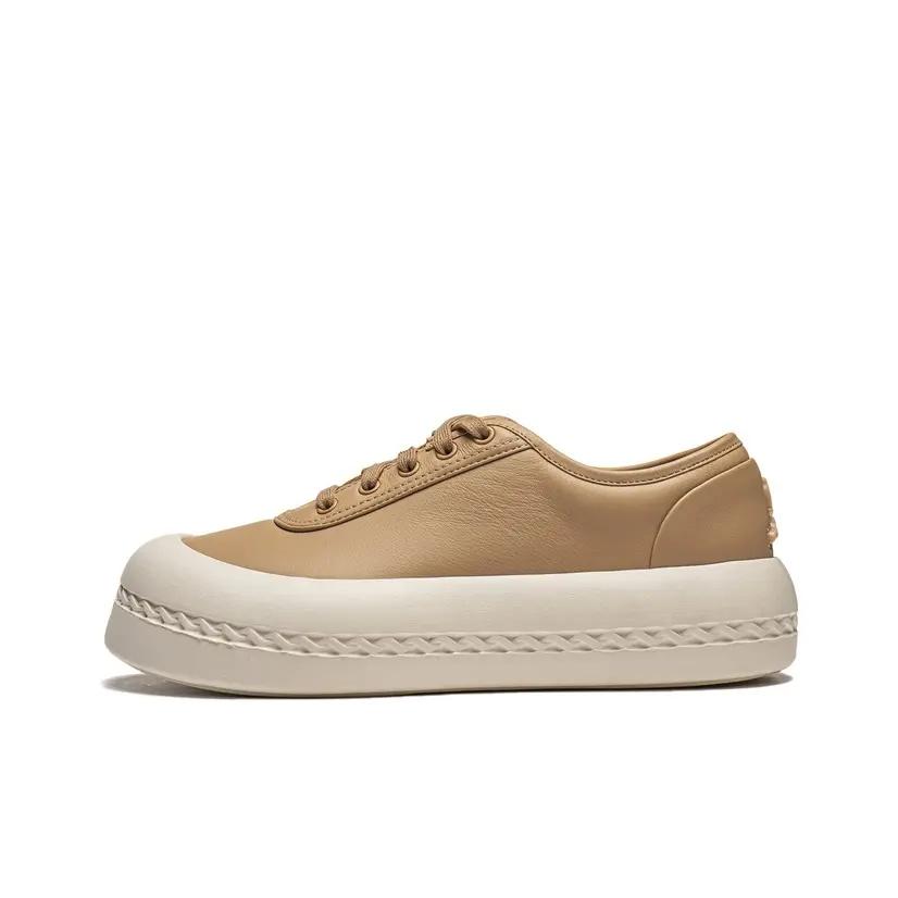 Li-Ning 1990 Comfortable Versatile Shock Absorbing Durable Low-Top Sneakers Women Sneakers Deer-Brown ALHU006-3