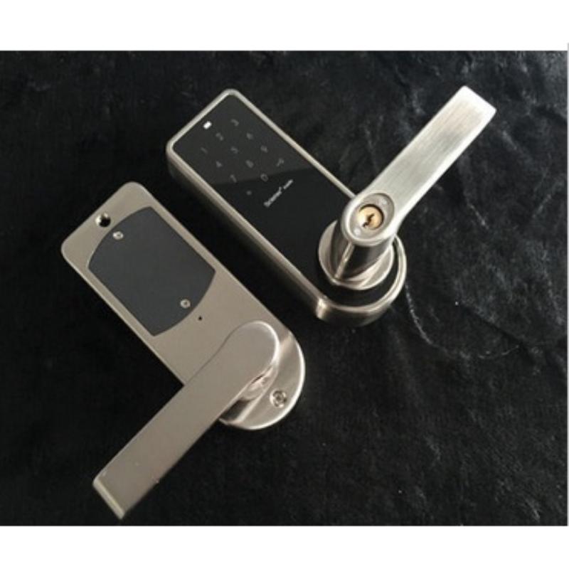 Home Security Smart Code Door Lock Keypad Card Intelligent Digital Keyless I-way Zinc Alloy Stainless steel Silver