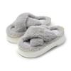 Excellent thick-soled fluffy slippers for women's outer wear spring and summer new cross-white fluffy morning robe slippers