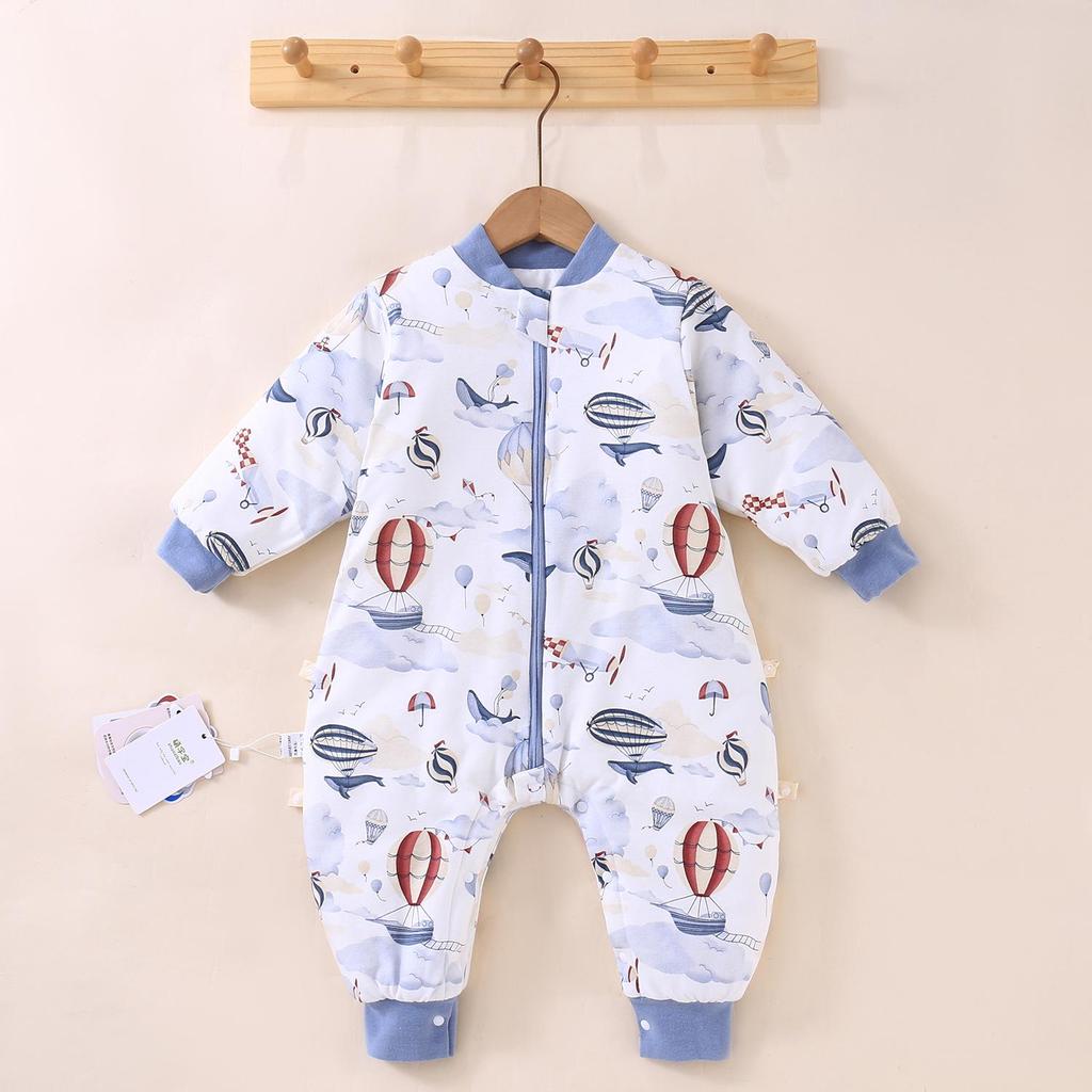 Mulberry Silk Baby Sleep Sack - All-Season Quilted Anti-Kick Split-Leg Design for Autumn & Winter